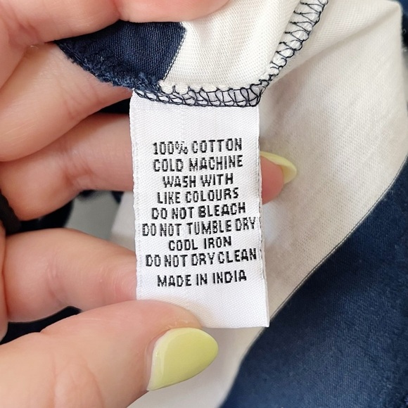 ROLLA's Navy Blue White Big Stripe Tee Shirt Size XL Crew Neck 100% Cotton NEW - Picture 11 of 12